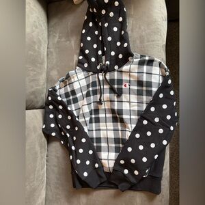 Champion Black and White Patterned Hoodie